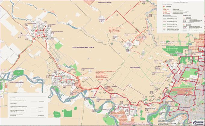 Карта газификации краснодара